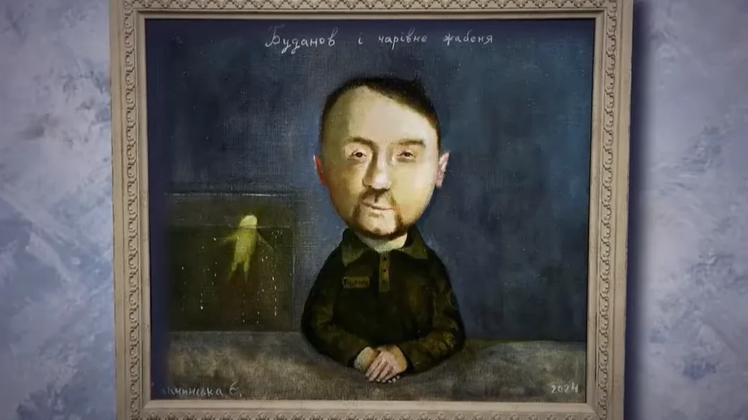 Діти попросили Євгенію намалювати портрет Буданова. Фото: скріншот