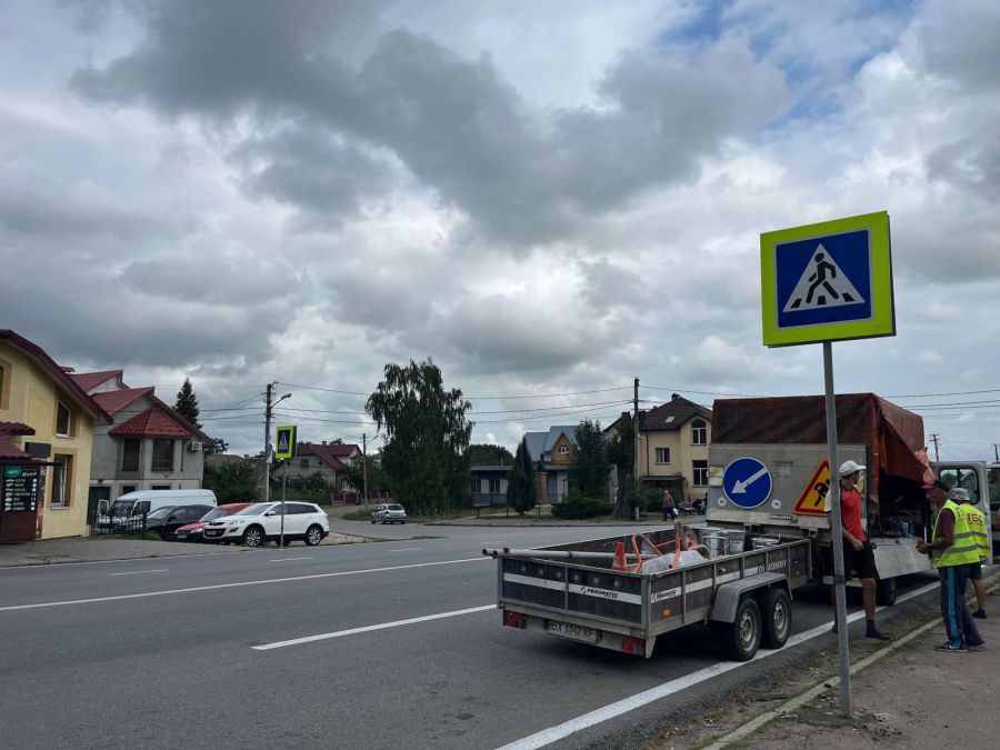 Пішохідний перехід тепер буде у вибраному самими голинянами місці. Фото: Іван Мазурик/Фейсбук