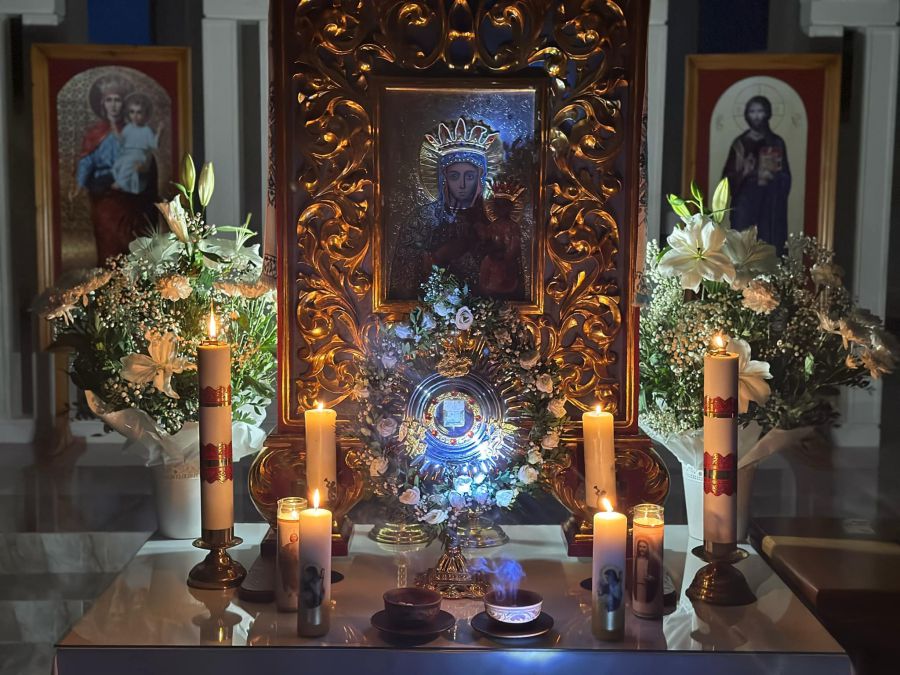 У Голині молилися у рамках прощі Калуської громади до Гошівської Богородиці. Фото: Яна Дюг, Іван Мазурик