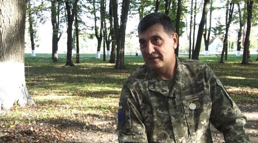 Перше бойове хрещення Сергій Винничук отримав у Курдюмівці на Донеччині. Фото: скрін із відео