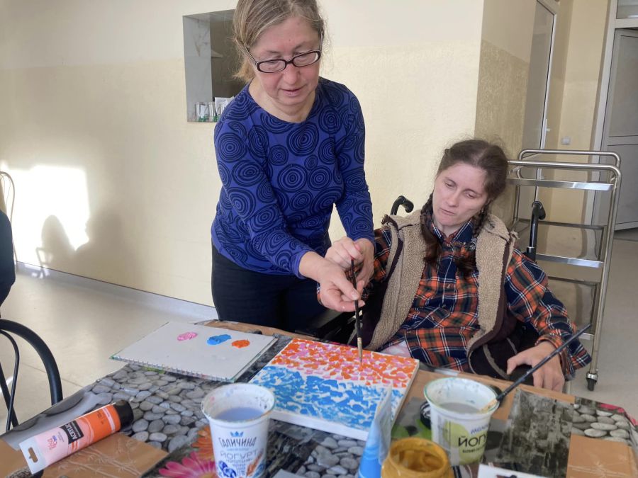 Галина Турчик допомогла Ірина створити картину