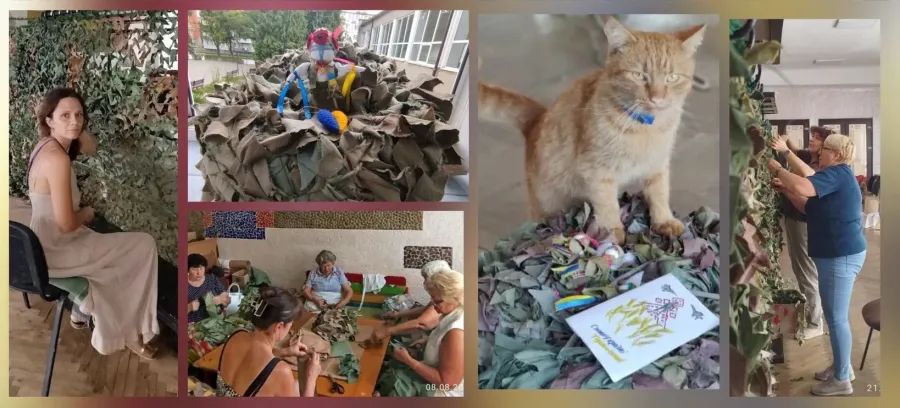 За рік волонтери сплели 117 маскувальних сіток. Фото: Марія Сорока