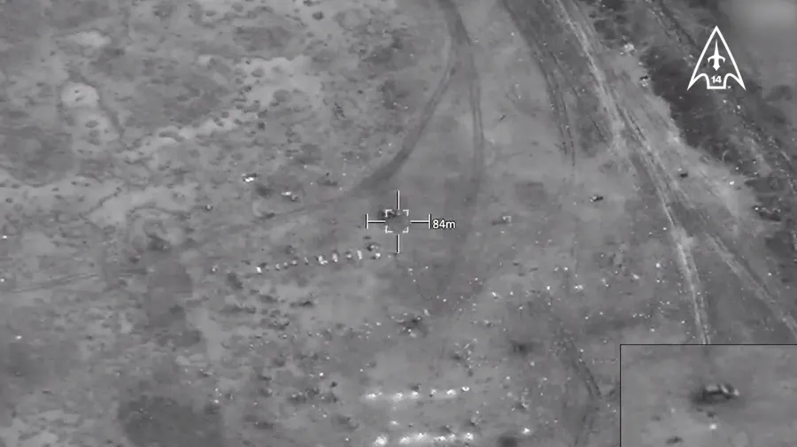 Російський полігон уразили касетними боєприпасами. Фото: скрін із відео