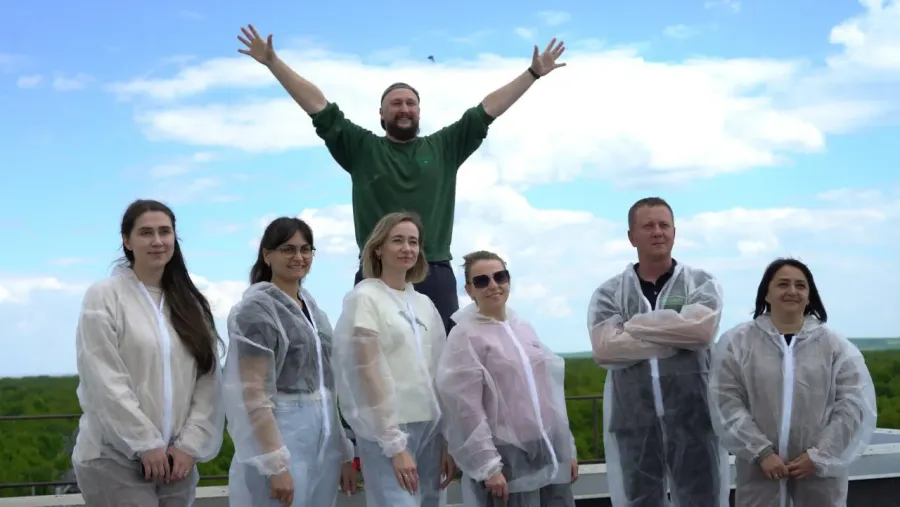 «Ґудвеллівці» також побували на найвищій точці виробництва у Копанках — 30-метровій висоті