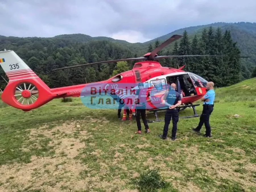 На допомогу вилетів гелікоптер SMURD із міста Тиргу-Муреш