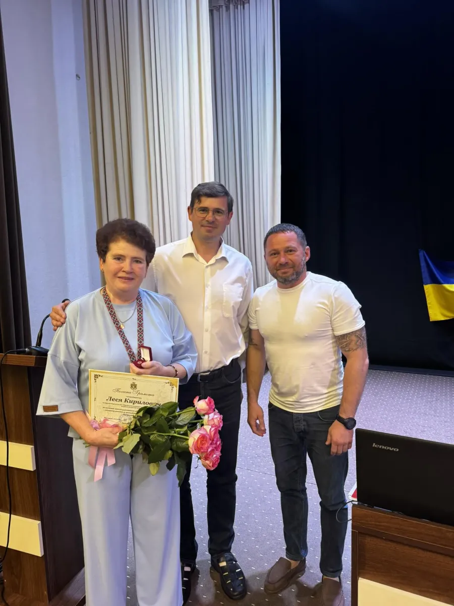 Лесі Кирилович вручили золотий значок "Калуш" та Почесну грамоту
