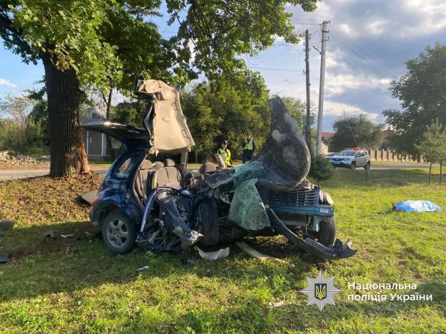 І водій, і пасажир загинули після того, як автівка врізалася в дерево