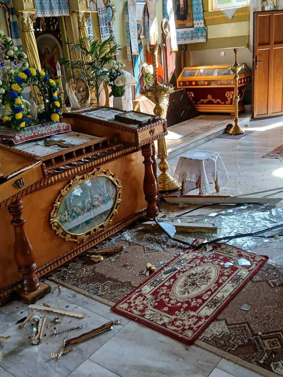 Через російський обстріл постраждала місцева церква