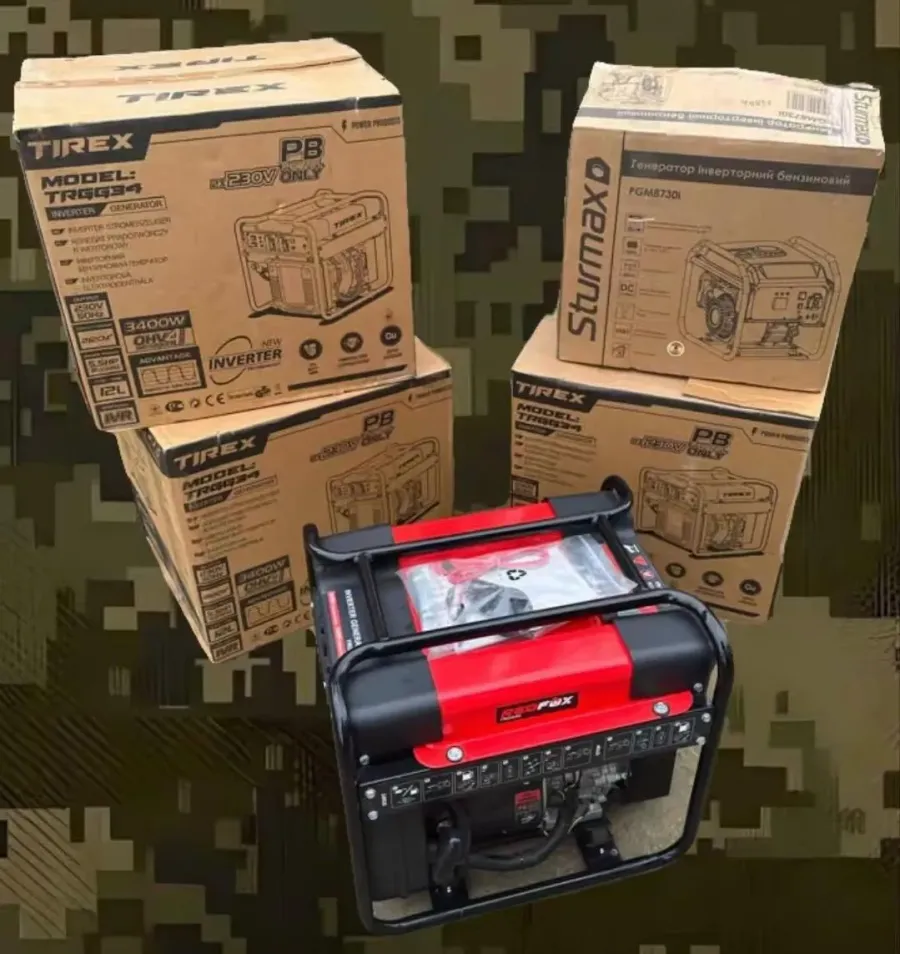 Серед подарунків для захисників — генератори. Фото: 5 батальйон ТрО