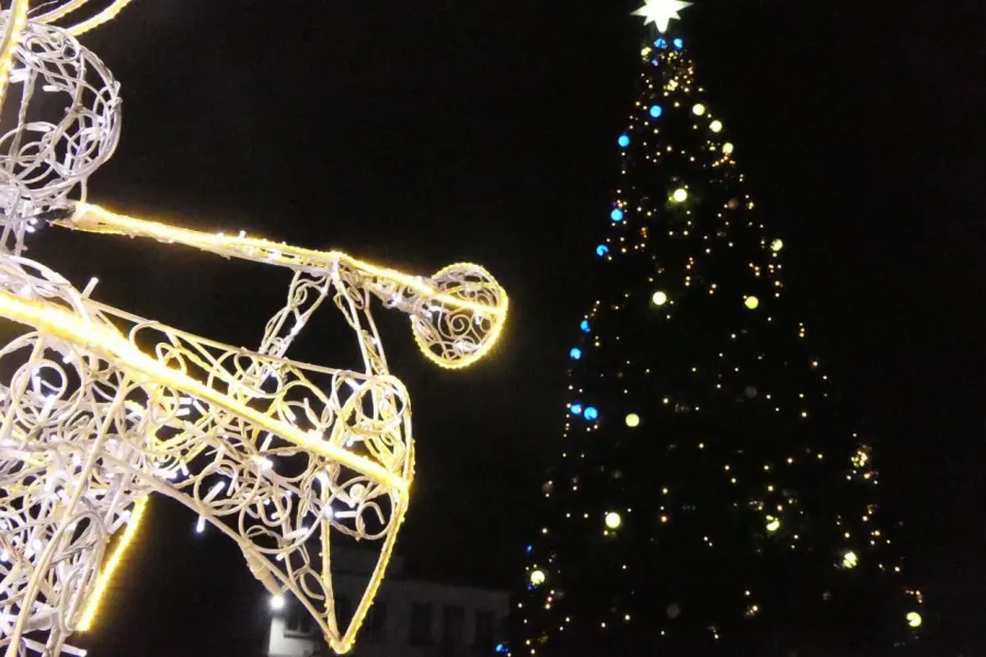 У вечірній час ялинка світитиметься від генератора. Фото: Калуська міська рада