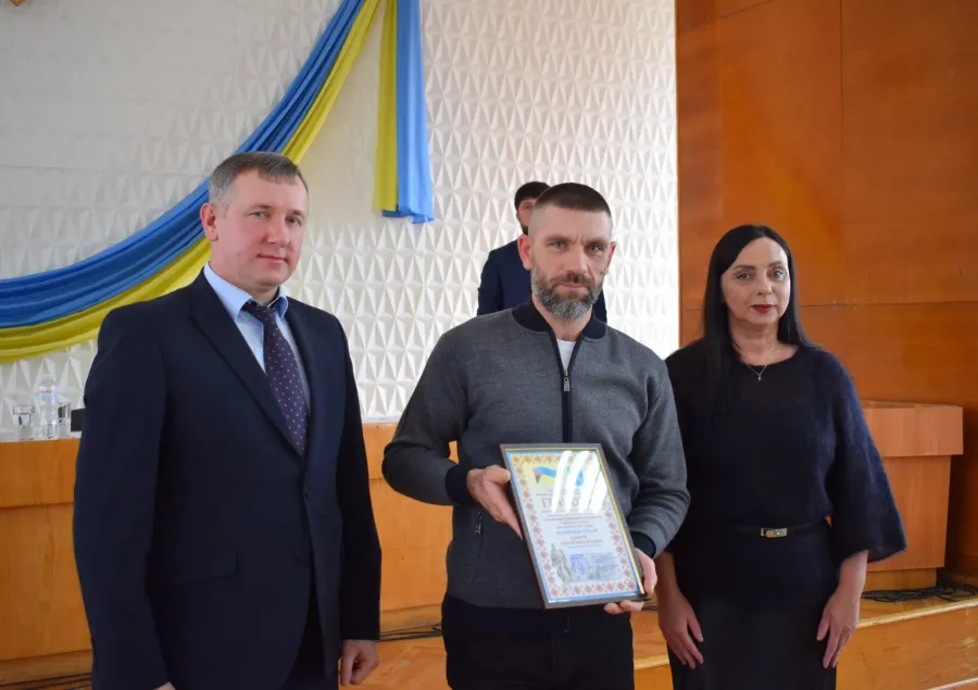 Серед нагороджених ветеранів — Андрій Бойчук з Боднарова. Фото: Жанна Табанець