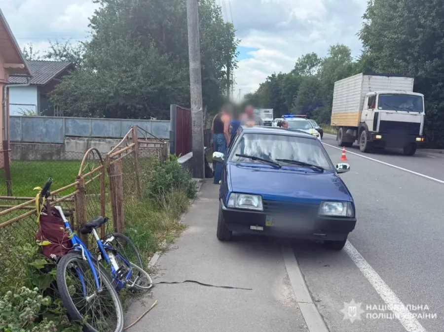 Унаслідок дорожньо-транспортної пригоди велосипедист отримав тілесні ушкодження