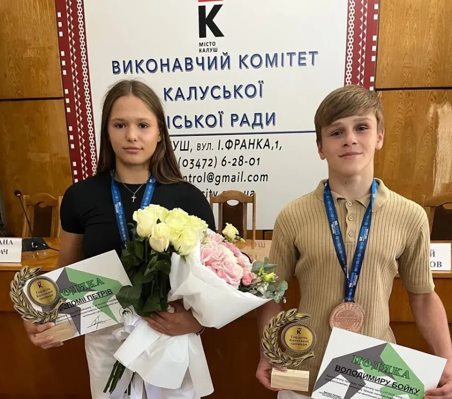 Переможці чемпіонату світу U17 Соломія Петрів та Володимир Бойко. Фото: Ірина Андріїв, "Вікна"